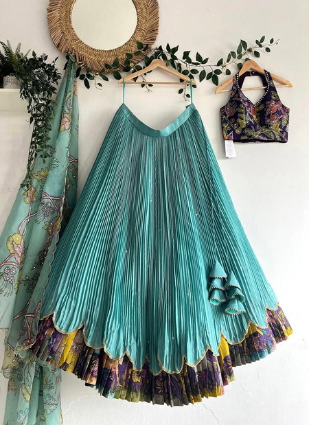 OC 215 Heavy Chinon Silk With Embroidery Sequence Work With Soft Printed Lahenga With Choli Dupatta Girls Wear Kids 